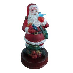 Vintage Old World Christmas Santa With Feathered Friends Light GUC 1999 Retired